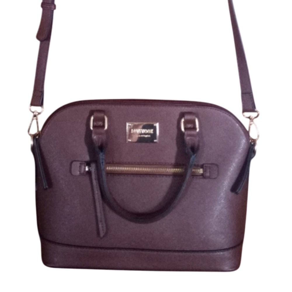 Womens LOVEVOOK Brown Medium Top Handle Satchel Shoulder Bag.